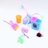 9pcs/set Mop 1:6/1:12 Doll House Furniture Sweep Miniature Sweep Toys  Gifts