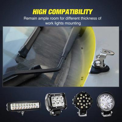 Edelstahl Auto Motorhaube LED Arbeitslicht Halterung Halter Motorhaubenrand Säule Universelle Lampe Drehbar Montageklemme