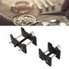2Pcs Black Watch Movement Holder Metal Watch Repair Accessory Watchmaker Accessory  for Business Use