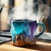 Mineral Faux Crystal Coffee Mug 11 Oz Faux Crystal Mineral Water Cup Unique Design Heat Retention Drinking Mug for Home And Office