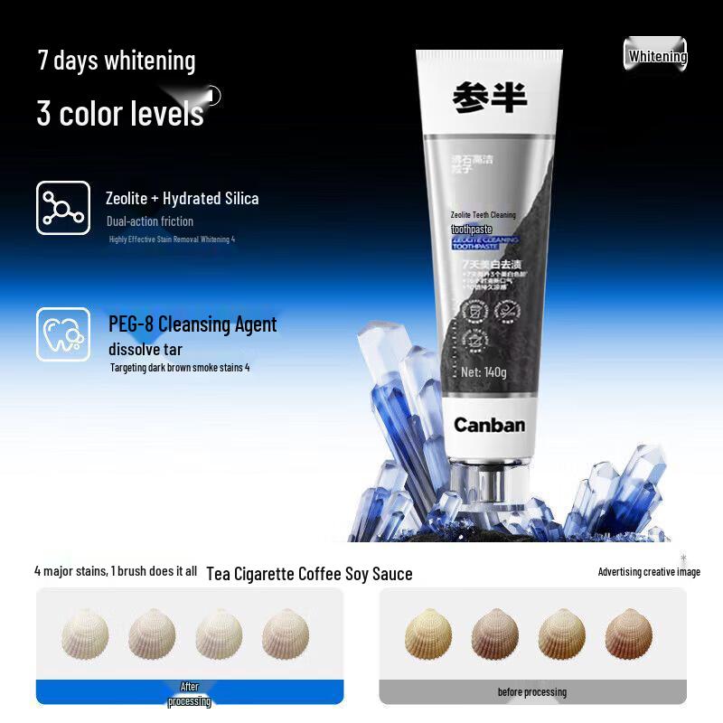 Cansban Zeolite Toothpaste & Jelly Toothbrushes Set