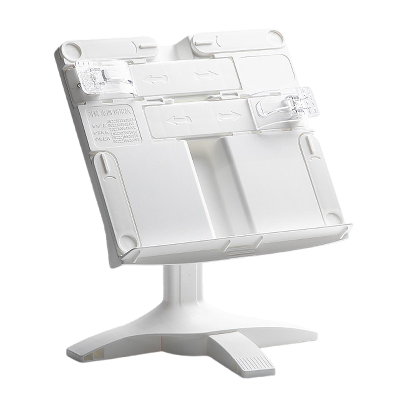 

Подставка для книг с регулируемой высотой и углом наклона, подставка для чтения с зажимом для страниц, складная подставка для учебников, нот, планшета 1