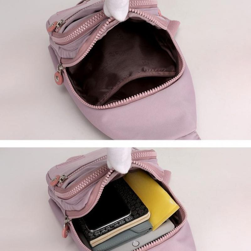 Chest Bag Women's Fashionable Small Backpack Large Capacity Versatile Shoulder Bag Portable Travel Chest Crossbody Bag Multi-layer Printed Armpit Bag