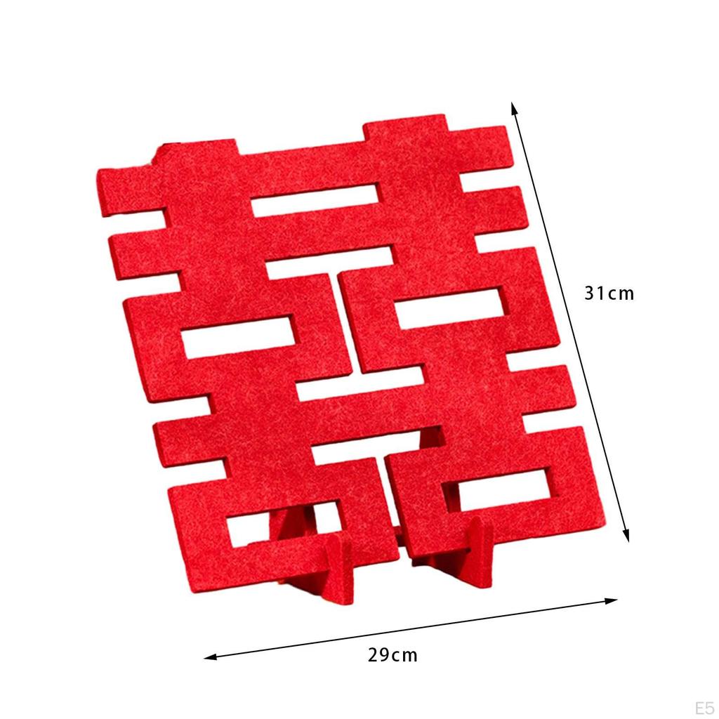 Chinese Character Wedding, Standing Ornament, DIY Festival Wedding Red Tradition