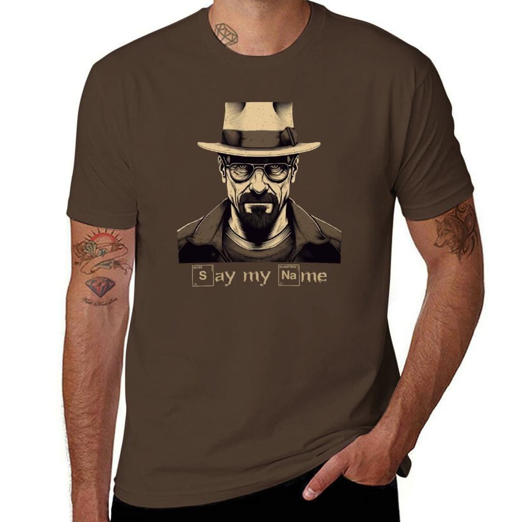 Breaking Bad Tshirt, Heisenberg Say My Name Shirt T-Shirt graphics tees Short sleeve tee men
