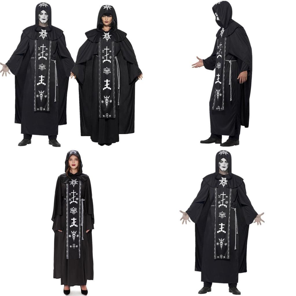 Adults Couples Costume Set With Mystical Wizard And Witch Robes Perfect For Halloween Events