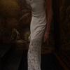 Womens Lace Trim V Neck Slim Fit Slip Dress Sexy Backless Long Gown Party Date