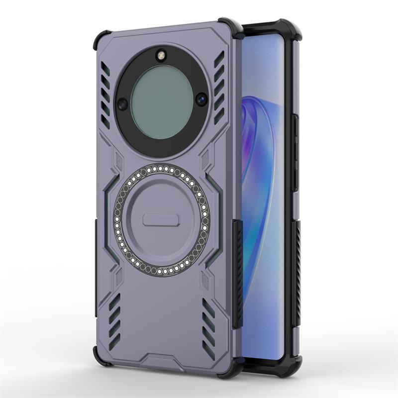 

Чехол для Honor X9A Для Honor X9A Противоударная броня ПК Магнитная адсорбция Беспроводная зарядка Задняя крышка Для Honor X9A Чехол 6,67 дюйма Honor X9a фиолетовый