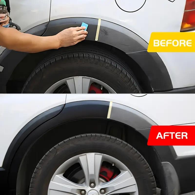 Long-Lasting 150ml Black Tire Wax Polish - Universal Rubber & Plastic Restoration with Applicator Sponge