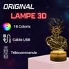 Decorative Lamp - 3D LED Sangoku Bedside Lamp - Multicolor - Touch - Remote Control