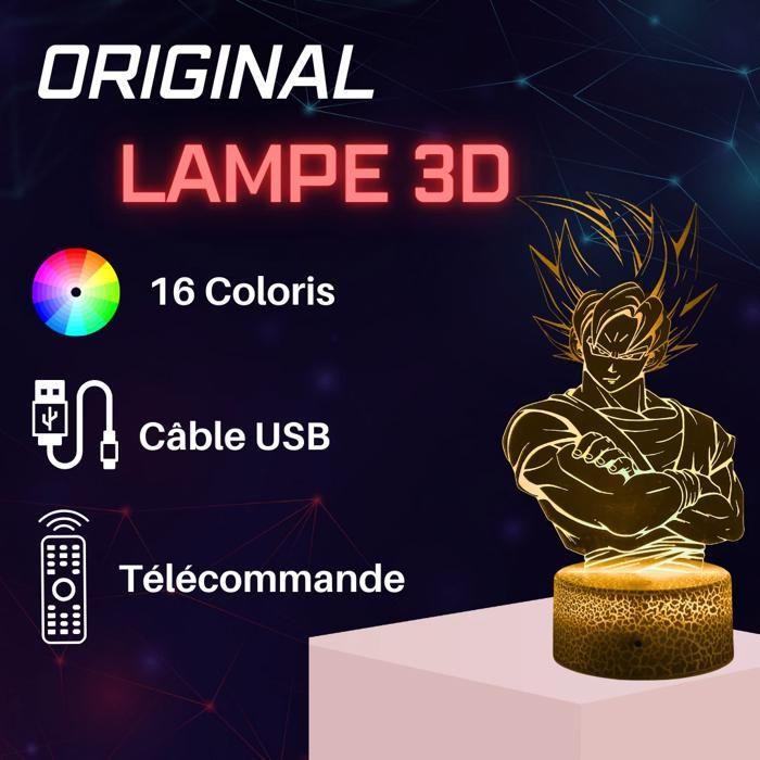 Decorative Lamp - 3D LED Sangoku Bedside Lamp - Multicolor - Touch - Remote Control