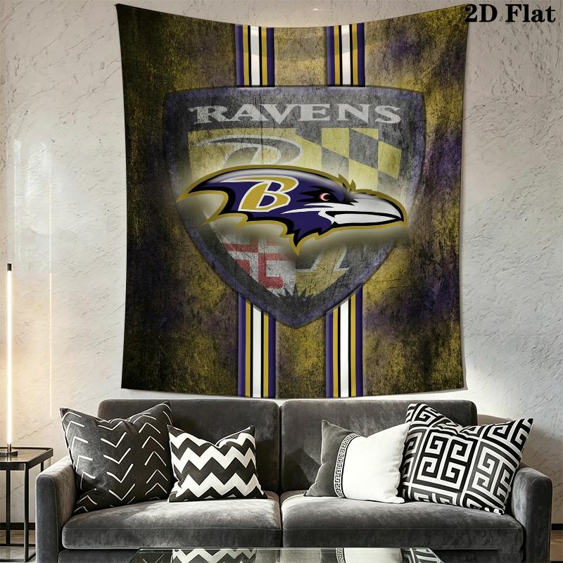 Baltimore Ravens Wall Tapestry Aesthetic Wall Hanging Printed Fabric Blanket Decorative Tapestries for Bedroom Living Room Home Decor
