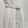 Mei Waist Chain Women's Belt Fashion Dress Decoration Rhinestone Beaded Flower Elegant Versatile