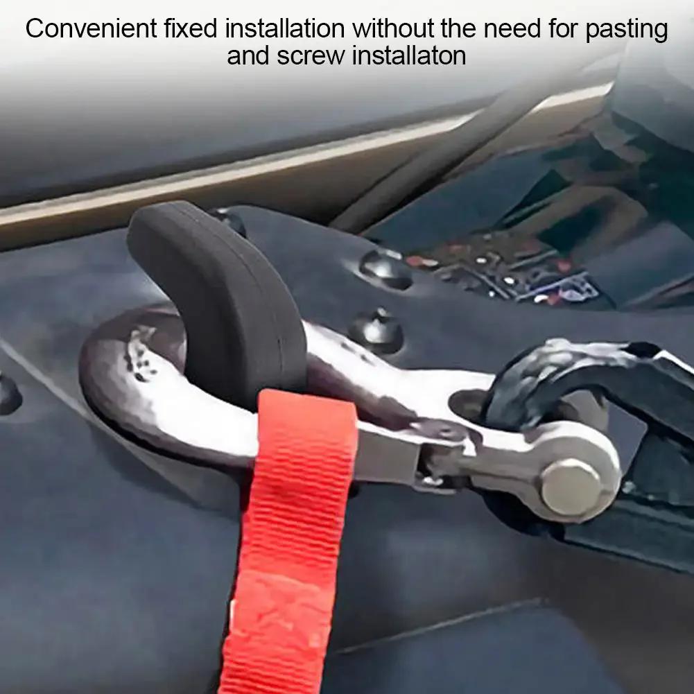 2Pcs Front Bumper Tow Hook Cover for Jeep Wrangler JK JL Gladiator JT 2007-2023 Silicone Hook Cushion Protector