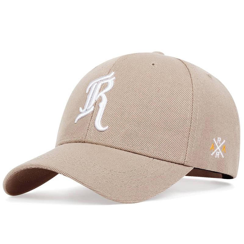 1Piece Unisex R Letter Embroidery Stitched Stitching Baseball Cap Outdoor Adjustable Sunscreen Leisure Hat Spring Autumn Travel Tourism Vacation