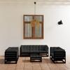 8 Pcs Garden Set with Cushions Solid Pine Wood