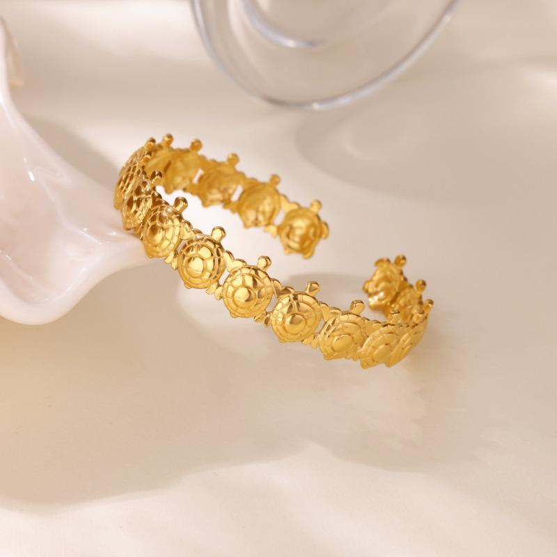 Fashion Longevity Turtle Bracelet Women's Stainless Steel Gold Plated Ocean Series Trend Bracelet Jewelry