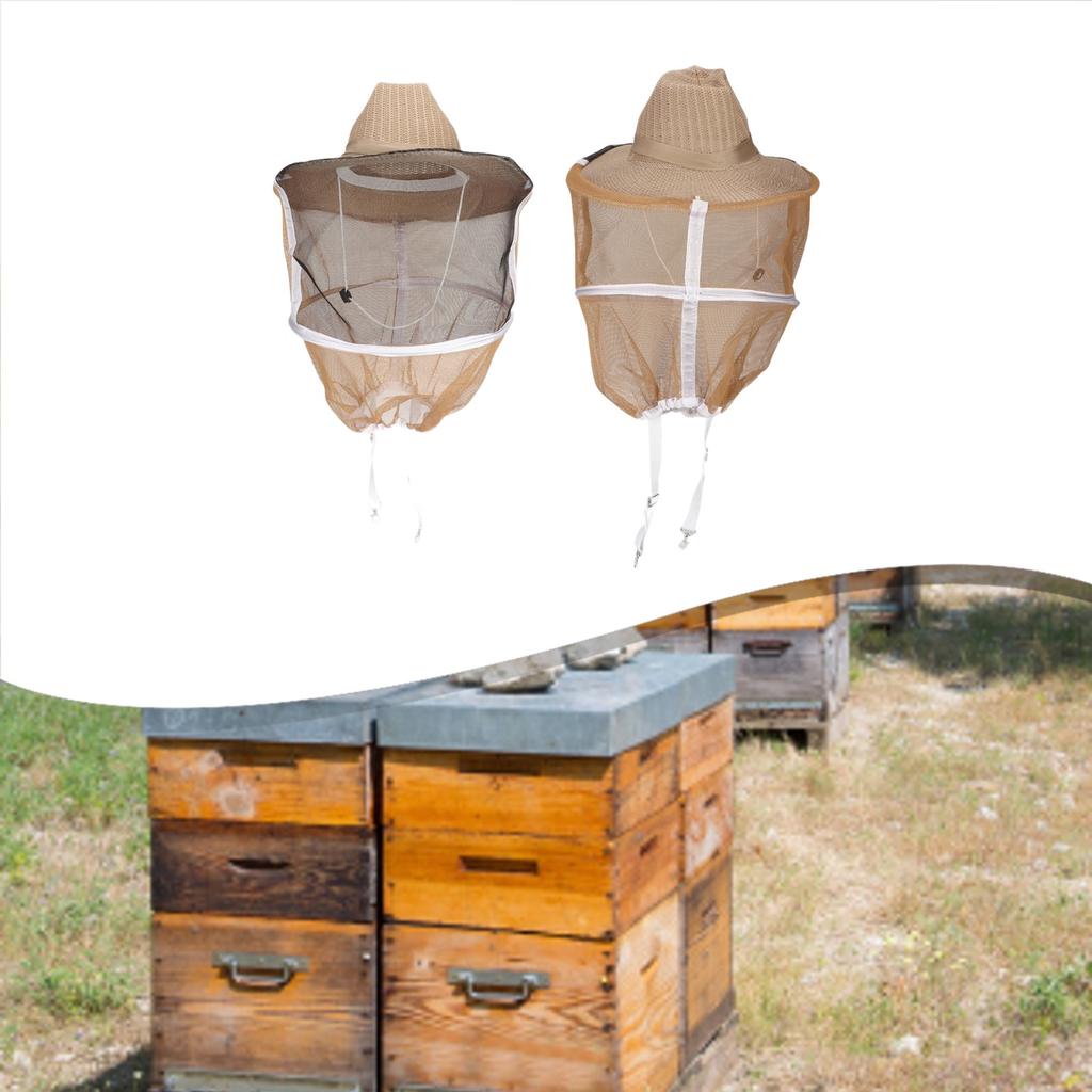 2pcs For Beekeeping Hat With Mesh Breathable For Beekeeping Supplies Protective Accessories Garden Supplies