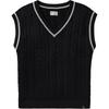 Baseline FW24 Casa Series V-Neck Loose Fit Sleeveless Knit Top Men Tops Black LU43E981-002