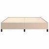 Vidaxl Bed Frame, Color Cappuccino, 160X200 Cm, Faux Leather