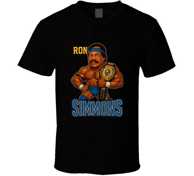 Ron Simmons Retro Wrestling Legend Caricature Unisex T-Shirt
