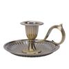 Vintage Candle Holder Retro Bronze Handheld Candlestick Zinc Alloy for Table Decor Home   Decoration