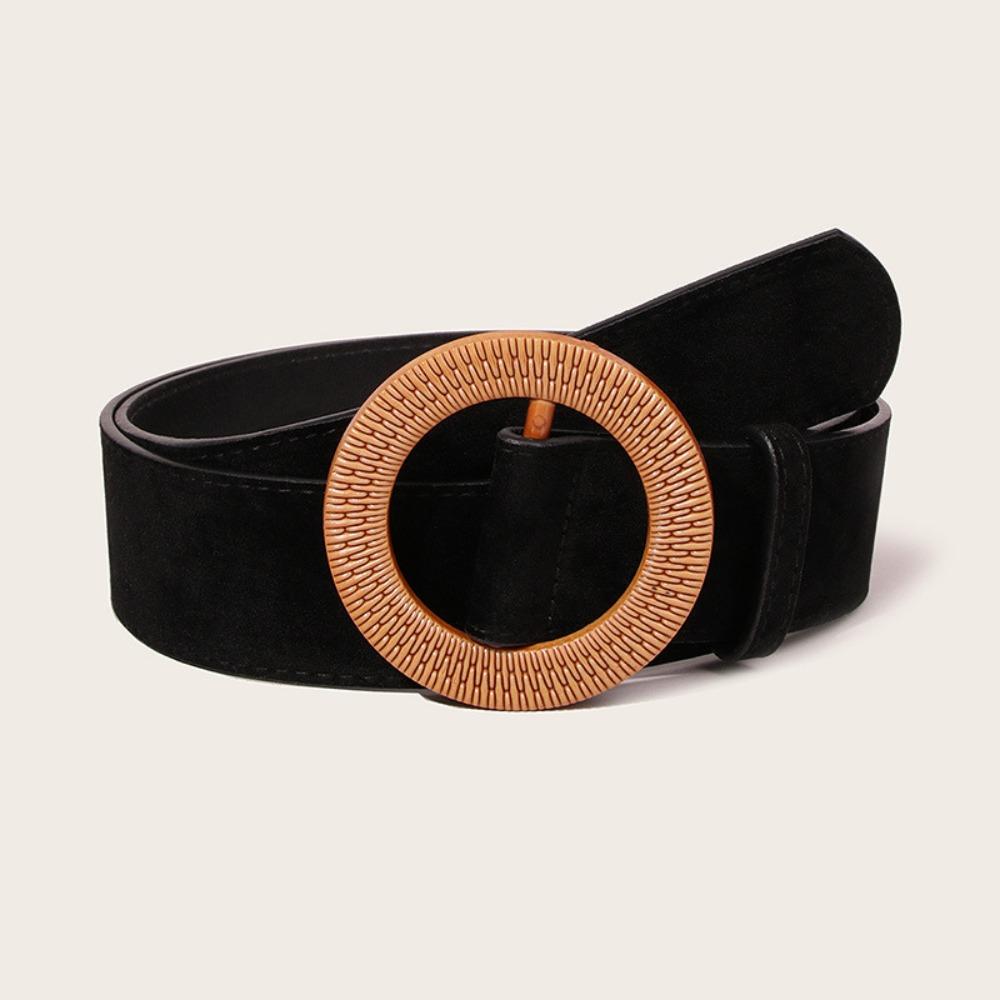Luxury Design Suede Leather Belt Casual Waistband Fashion Business Waist Belt  For Women