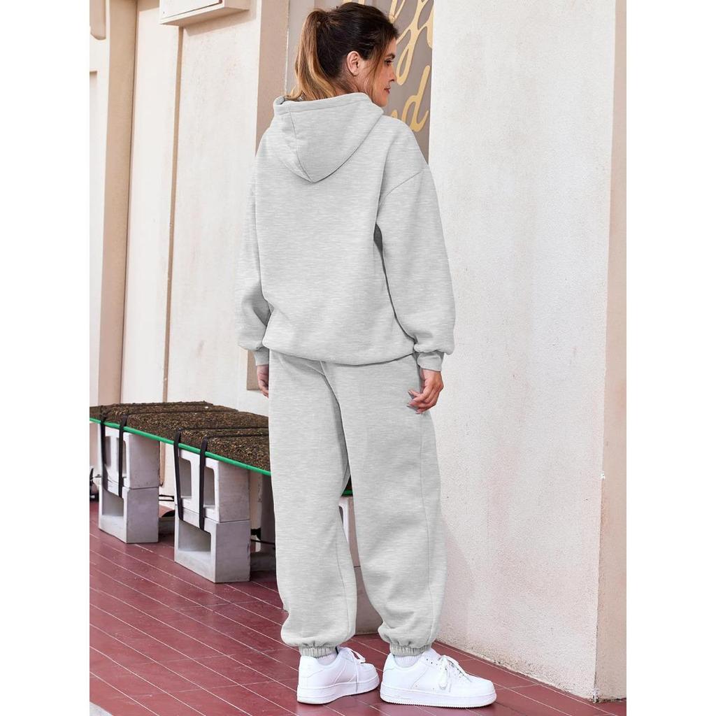 Herbst/Winter Damen 2-teiliges Casual Hoodie, Sportbekleidung, Hosen-Set