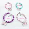 Spot Fashion Pet Pearl Necklace with Diamond Bones Pet Identity Tag Pendant Cartoon Pet Collar