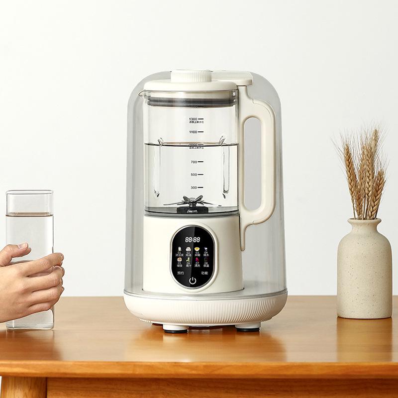 Soundproof Touch-Screen Soy Milk Maker: Quiet Heating, High-Speed Blending, No Residue, Multifunctional Cooking for Elderly Homes.
