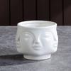Nordische Keramik-Gesichtsvase Modernes Wohnzimmer Lippenblume Leichter Luxus Ausdruck Halbes Gesicht Dekoration Heimdekorationszubehör