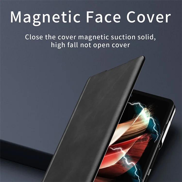 For Honor Magic V2 5G sammenleggbar telefonveske Nappa Texture PU Leather PC Stand Cover