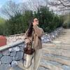 Womens Fleece Jacket Solid Color Lapel Long Sleeve Casual Cotton Coat Fall 2025