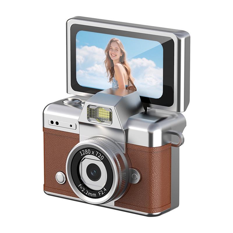 Retro CCD HD Thumb Flip Mini Digital Camera for Kids