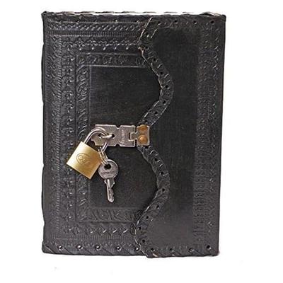 Secure Lock Key Leather Journal Notebook Diary Sketchbook Writing Gift for Her Travel Journal Handmade 200 Unlined Pages | Key-Lock Closure