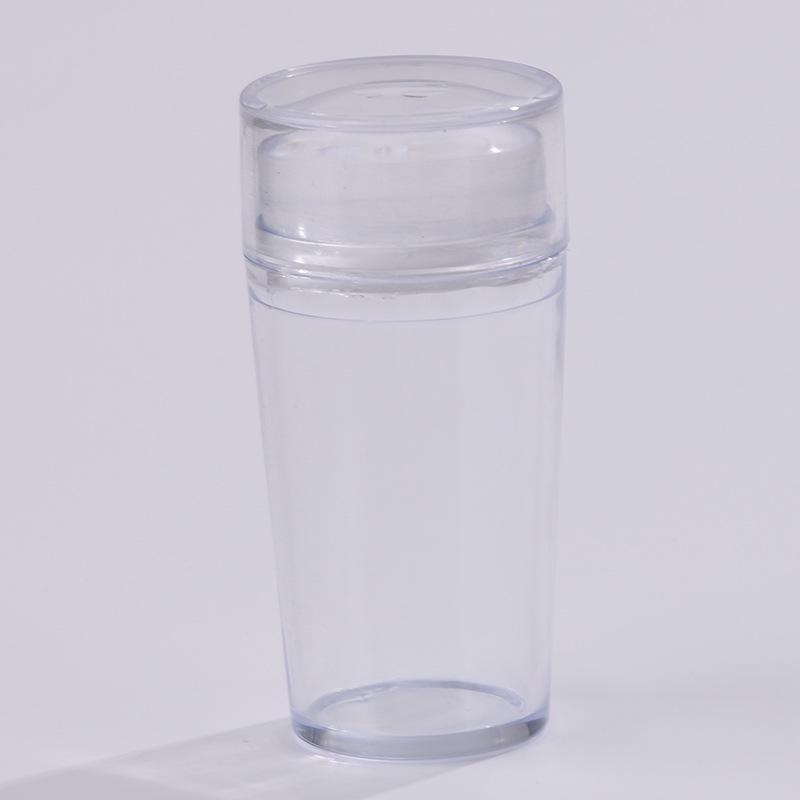 Nail Art Silicone Stamp & Scraper Set with Large Transparent Head – 2-Piece