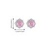 Unique Design Pink Zircon Stud Earrings Zirconium Rose Petal Earrings  Earrings For Women