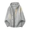 Light Luxury Casual Button Hoodie Long Sleeve Knit Sweater Men Jacket Outerwear Inner Layer Tops