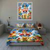 Colorful Cartoon Characters. Bedding Duvet Cover Sets Duvet Covers Pillowcases Gifts (1 * Duvet Cover 2 * Pillowcases, Without Duvet Insert)