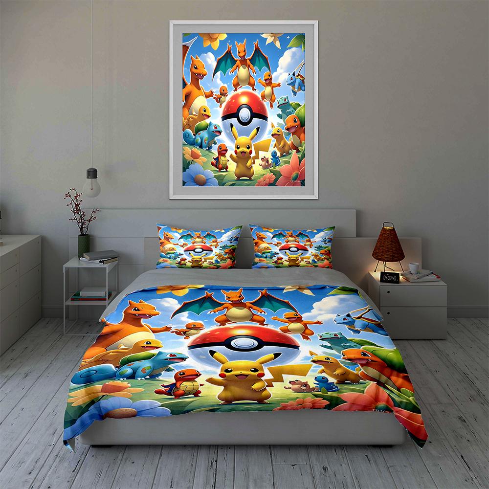 Colorful Cartoon Characters. Bedding Duvet Cover Sets Duvet Covers Pillowcases Gifts (1 * Duvet Cover 2 * Pillowcases, Without Duvet Insert)