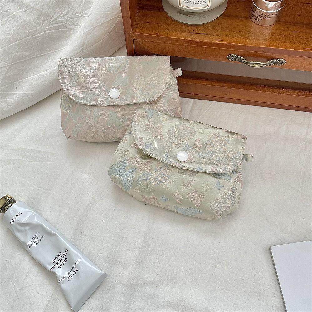 Embroidery Button Coin Purse Butterfly Chinese Style Storage Bag  Jewelry Packing