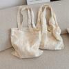 Literary and Artistic Hollow Embroidery Shoulder Bag Large Capacity Canvas Vest Bag Gentle Temperament Women's Tote Bag