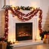 Christmas Tree Ornament Ribbon Snowflake Tinsel Garland, 200cm Light Blue Purple Foil Durable Pet Material Strip for Staircase Window, Holiday