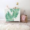Nordic Fresh Green Leaves Self-Adhesive Wallpaper Room Bedroom Background Wallpaper Wall Plant Decorative Wall Sticker