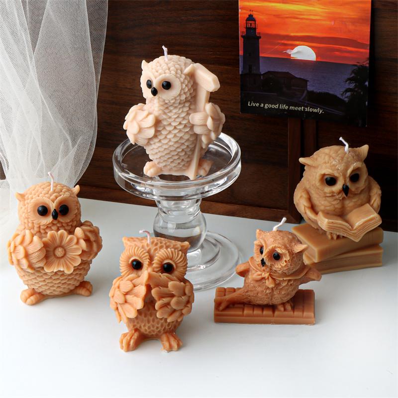 3D Owl Silicone Candle Mold DIY Cartoon Animal Soap Aromatherapy Plaster Resin Making Tools Home Decoration Crafts