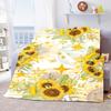 Sunflower Cute Floral Fleece Flannel Blanket Lightweight Comfortable Soft Warm Blanket for Bed Couch Sofa Blanket King Full Size