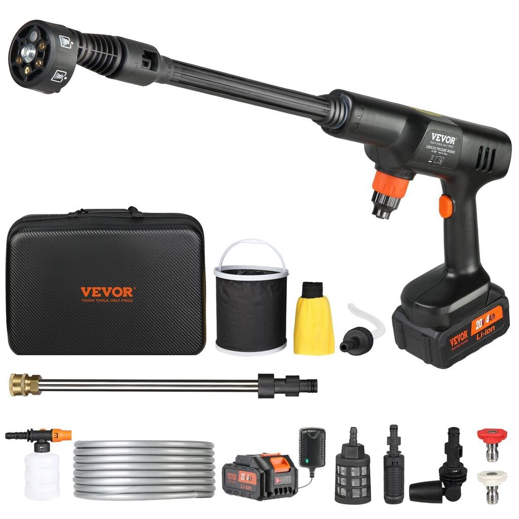 High Pressure Cordless Washer Cleaner Portable Water Spray Car Gun 652 PSI