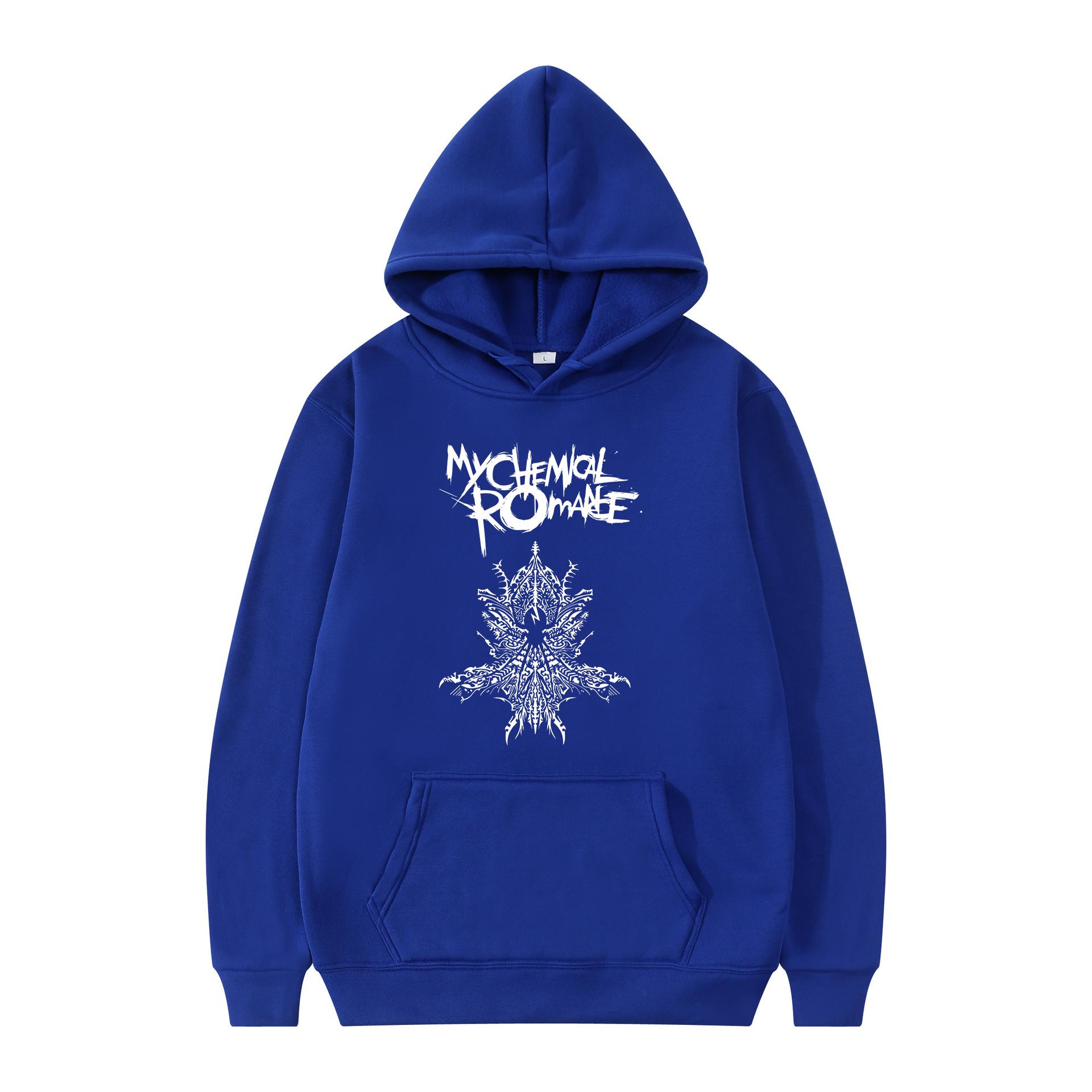 

Spring and Autumn Hoodies, New Trendy Printed Hoodies for Men and Teenagers, Loose Jackets, Top XXL синій