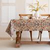 Fabric Tablecloth Rectangular Coffee Table Tablecloth Fringed Cover Cloth Flower And Bird Color Woven Jacquard Dining Table Cloth Retro Cotton And