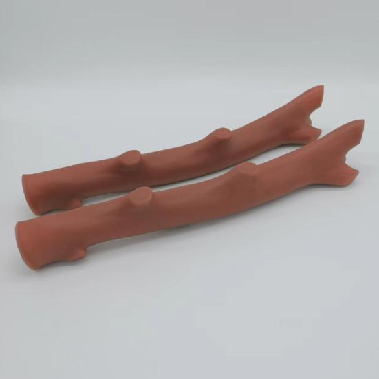 Dog Chew Toy Bite-Resistant Branch-Shaped Pet Squeaky Toy Washable Reusable Teeth Cleaning Toy Pet Supply